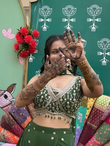 Aisha's bridal mehndi in Udaipur, India