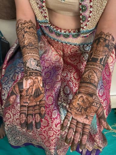Rhea's bridal mehndi in Dubai, UAE