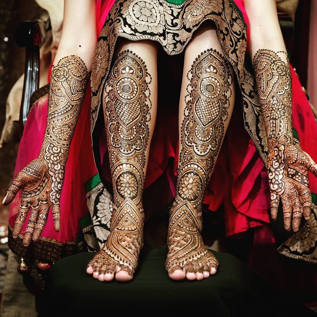 Traditional foot mehndi